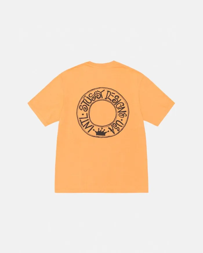 Tees MenWomen Stussy BUANA TEE PIGMENT DYED Orange