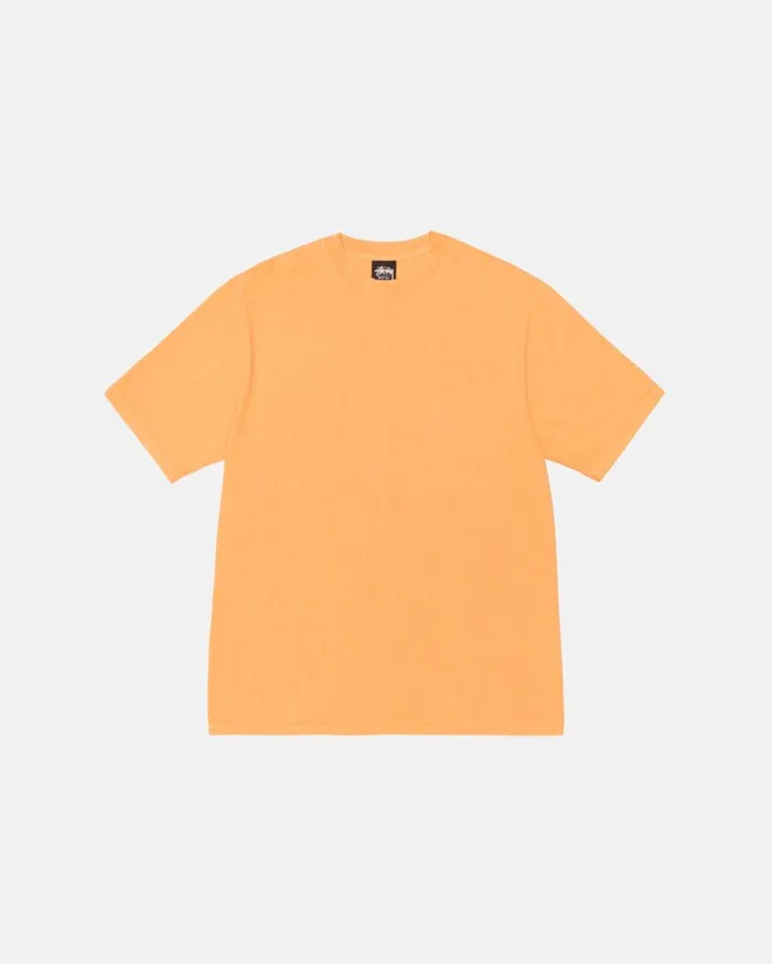 Tees MenWomen Stussy BUANA TEE PIGMENT DYED Orange