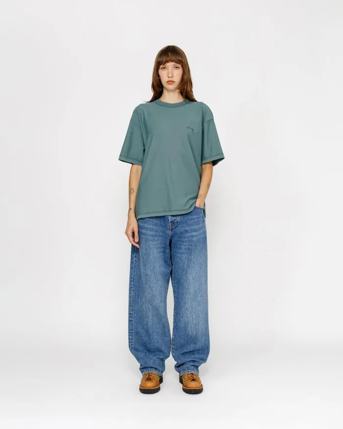 Tees MenWomen Stussy LAZY TEE Deep Teal