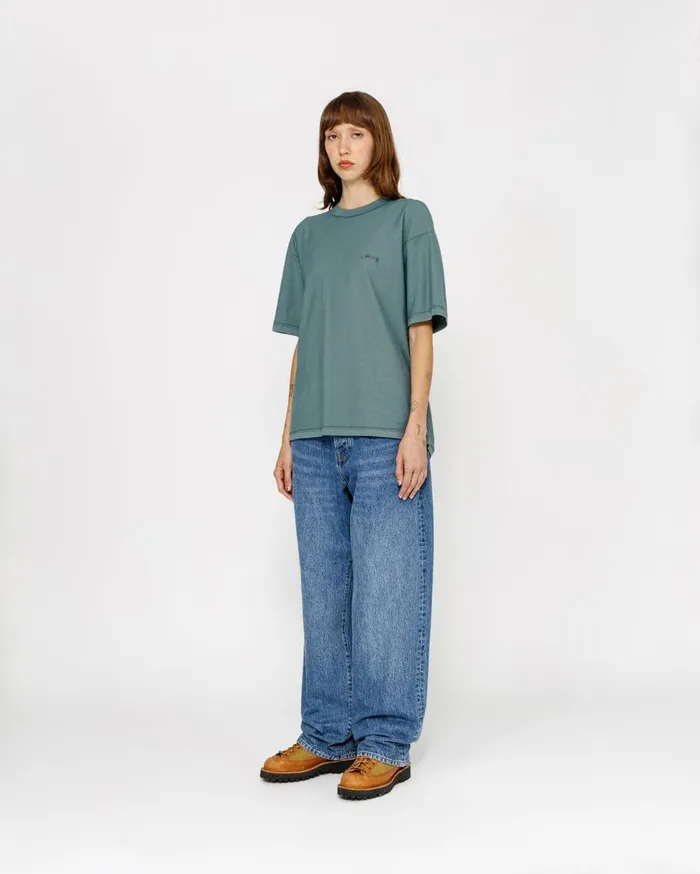 Tees MenWomen Stussy LAZY TEE Deep Teal