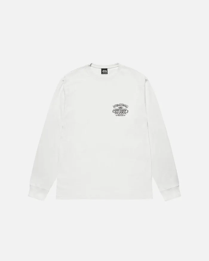 Tees MenWomen Stussy WORLDWIDE LS TEE PIGMENT DYED Natural Tees MenWomen Stussy WORLDWIDE LS TEE PIGMENT DYED Natural