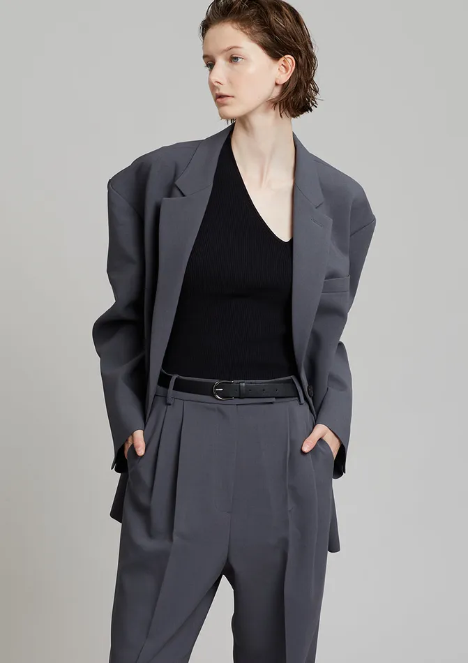 The Frankie Shop Bottoms Bea Suit Pants 8211 Charcoal 8211 Women