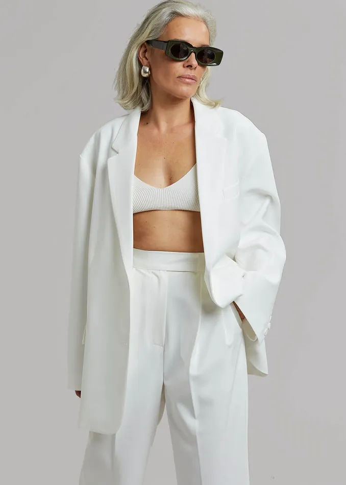 The Frankie Shop Bottoms Bea Suit Pants 8211 White 8211 Women