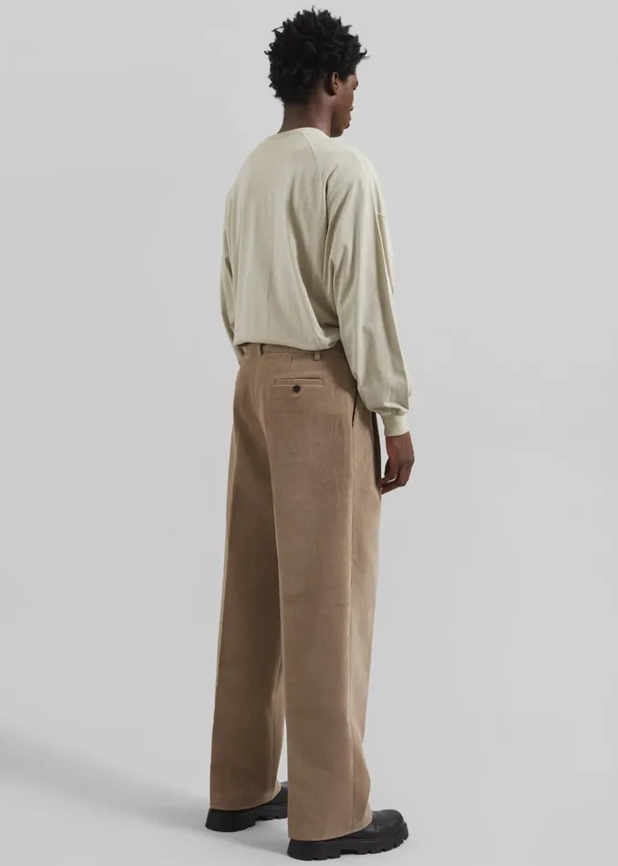 The Frankie Shop Bottoms Beo Corduroy Suit Pants 8211 Latte 8211 Men