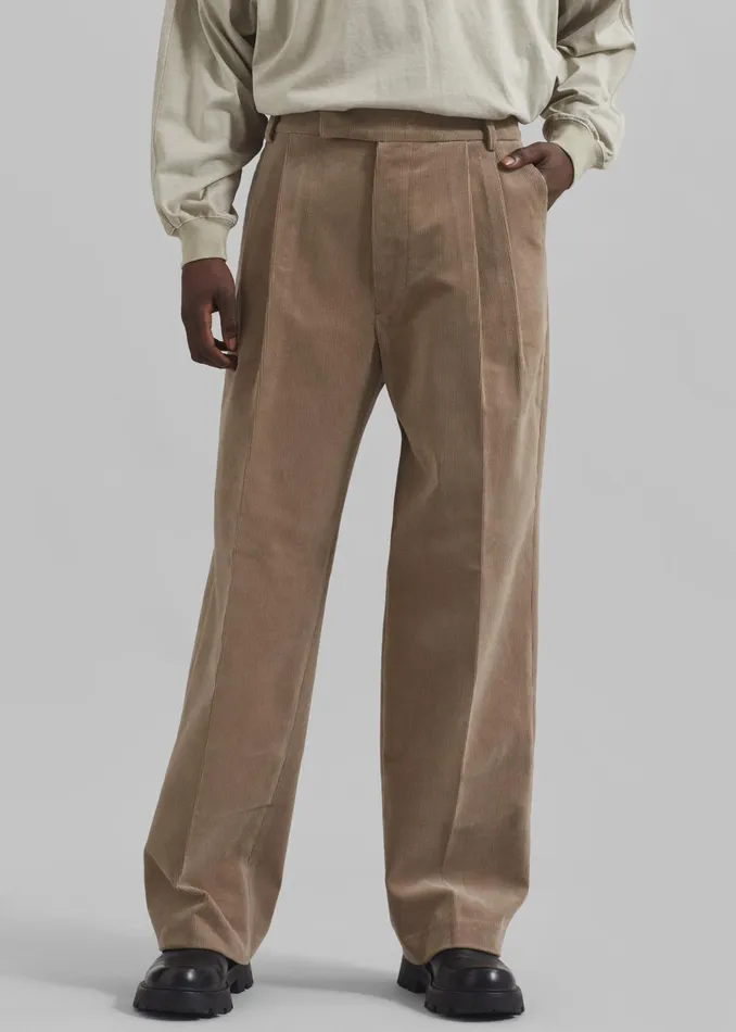 The Frankie Shop Bottoms Beo Corduroy Suit Pants 8211 Latte 8211 Men