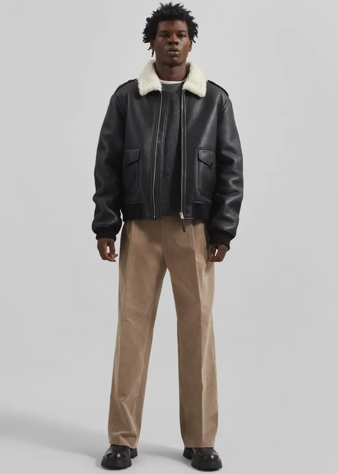 The Frankie Shop Bottoms Beo Corduroy Suit Pants 8211 Latte 8211 Men