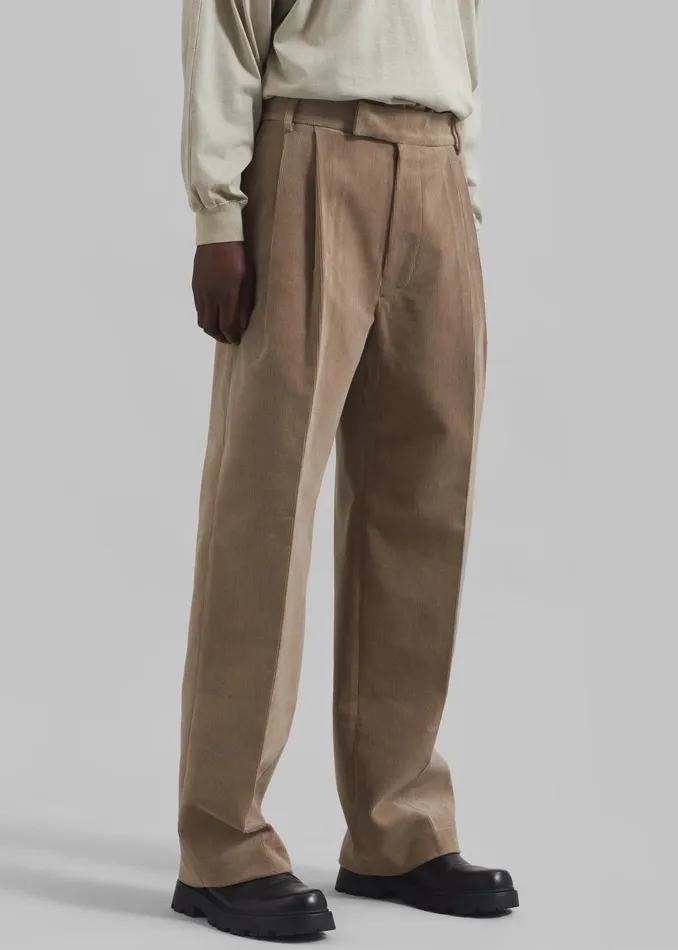 The Frankie Shop Bottoms Beo Corduroy Suit Pants 8211 Latte 8211 Men