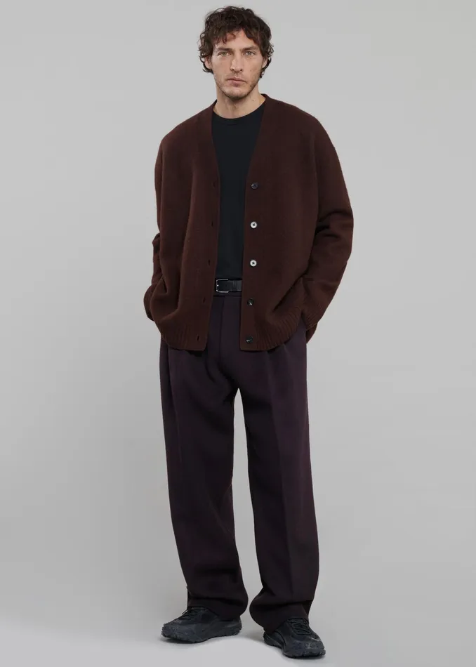 The Frankie Shop Bottoms Beo Wool Suit Pants 8211 Dark Plum 8211 Men