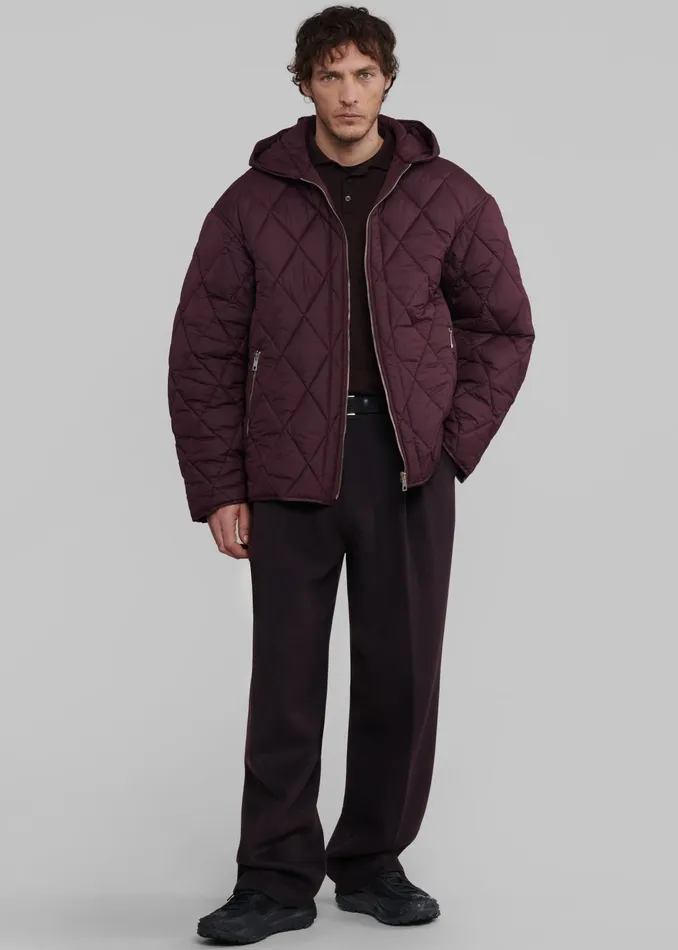 The Frankie Shop Bottoms Beo Wool Suit Pants 8211 Dark Plum 8211 Men