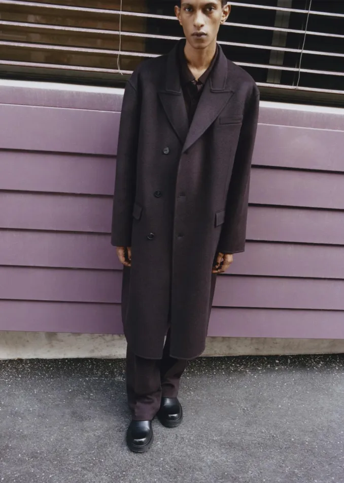 The Frankie Shop Bottoms Beo Wool Suit Pants 8211 Dark Plum 8211 Men
