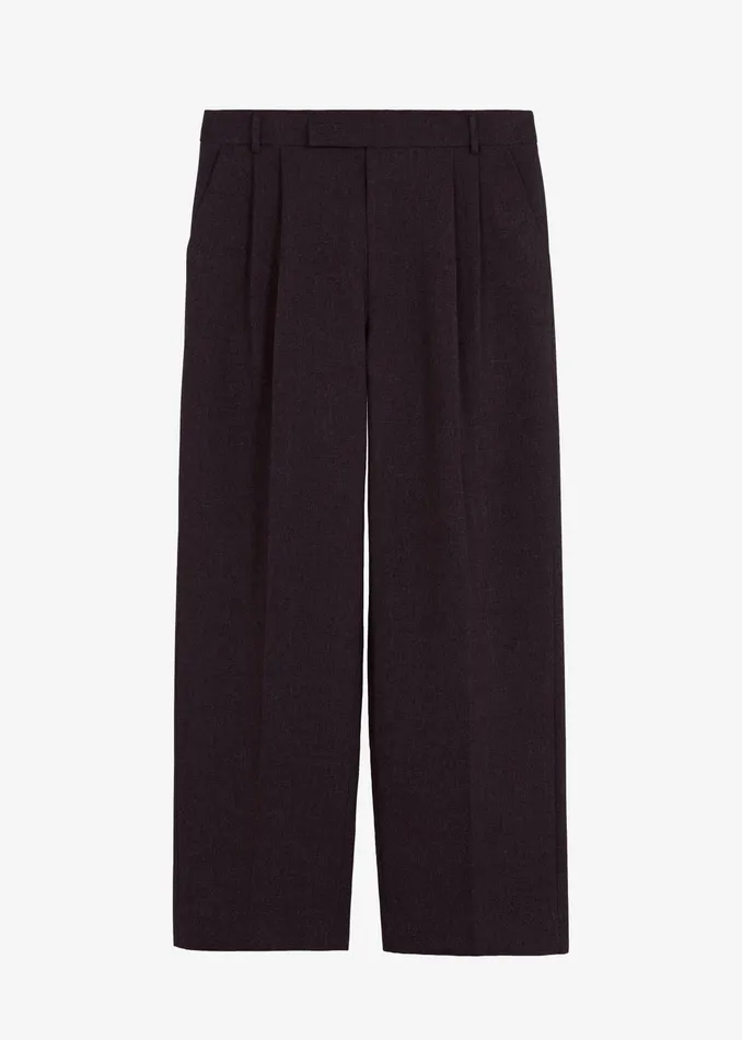 The Frankie Shop Bottoms Beo Wool Suit Pants 8211 Dark Plum 8211 Men