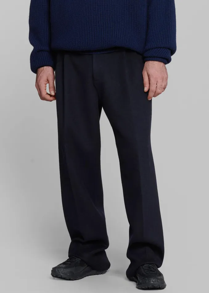 The Frankie Shop Bottoms Beo Wool Suit Pants 8211 Navy 8211 Men