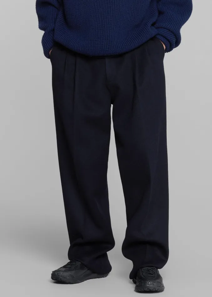 The Frankie Shop Bottoms Beo Wool Suit Pants 8211 Navy 8211 Men