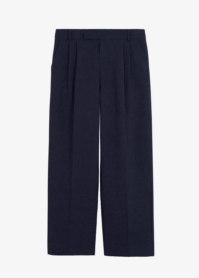 The Frankie Shop Bottoms Beo Wool Suit Pants 8211 Navy 8211 Men
