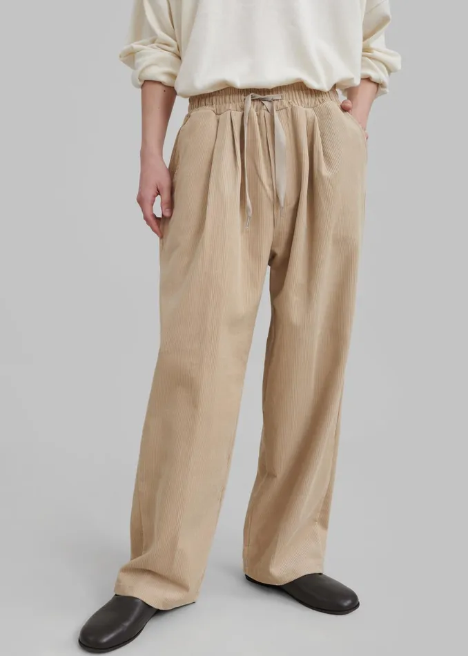 The Frankie Shop Bottoms Brixton Corduroy Joggers 8211 Beige 8211 Men