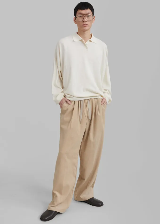 The Frankie Shop Bottoms Brixton Corduroy Joggers 8211 Beige 8211 Men