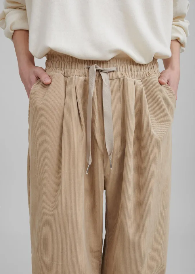 The Frankie Shop Bottoms Brixton Corduroy Joggers 8211 Beige 8211 Men