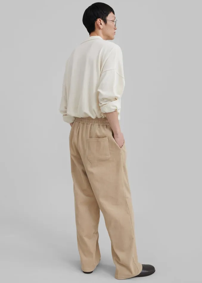 The Frankie Shop Bottoms Brixton Corduroy Joggers 8211 Beige 8211 Men