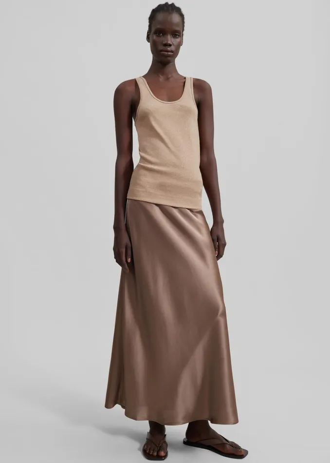 The Frankie Shop Bottoms By Malene Birger Boshan Maxi Skirt 8211 Shitake 8211 Women