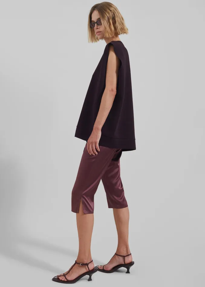 The Frankie Shop Bottoms Christopher Esber Silk Pedal Pusher 8211 Mahogany 8211 Women The Frankie Shop Bottoms Christopher Esber Silk Pedal Pusher 8211 Mahogany 8211 Women