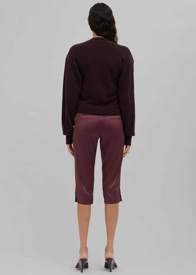 The Frankie Shop Bottoms Christopher Esber Silk Pedal Pusher 8211 Mahogany 8211 Women