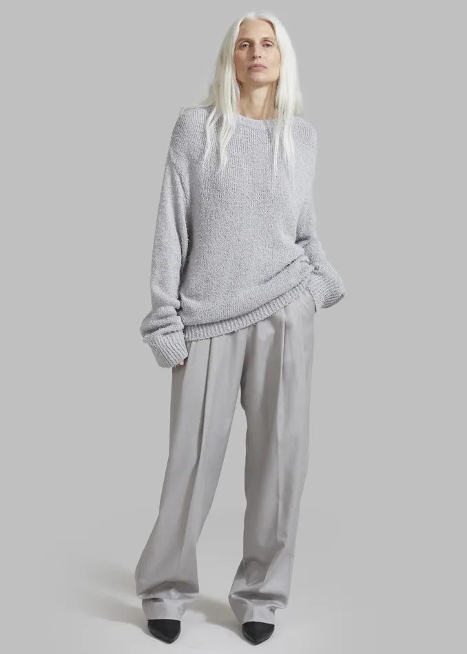 The Frankie Shop Bottoms Cooper Pintuck Trousers 8211 Grey 8211 Women