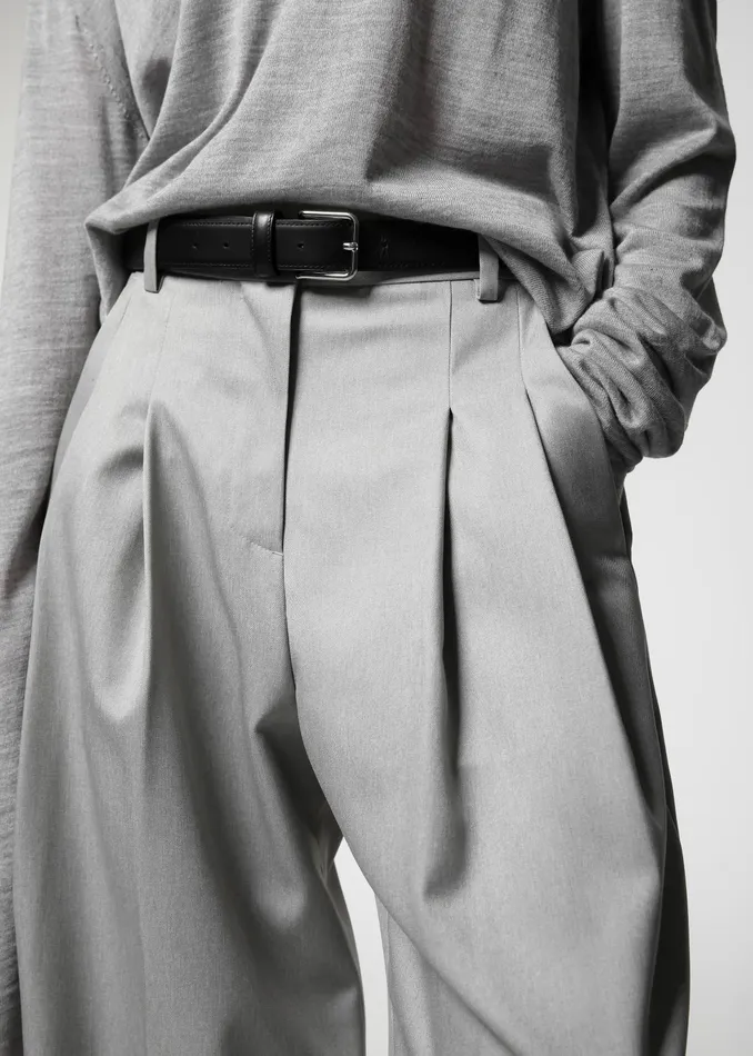 The Frankie Shop Bottoms Cooper Pintuck Trousers 8211 Grey 8211 Women