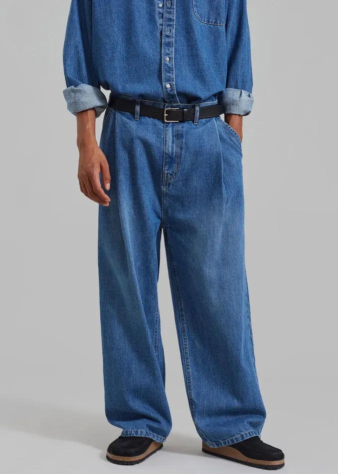 The Frankie Shop Bottoms Drew Denim Pants 8211 Medium Wash 8211 Men