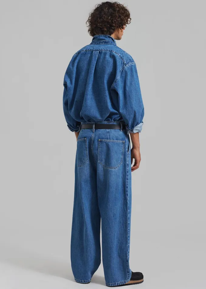 The Frankie Shop Bottoms Drew Denim Pants 8211 Medium Wash 8211 Men