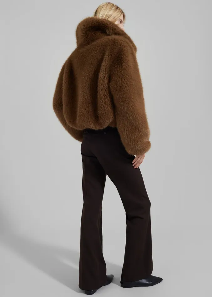 The Frankie Shop Bottoms Lyra Flared Pants 8211 Brown 8211 Women