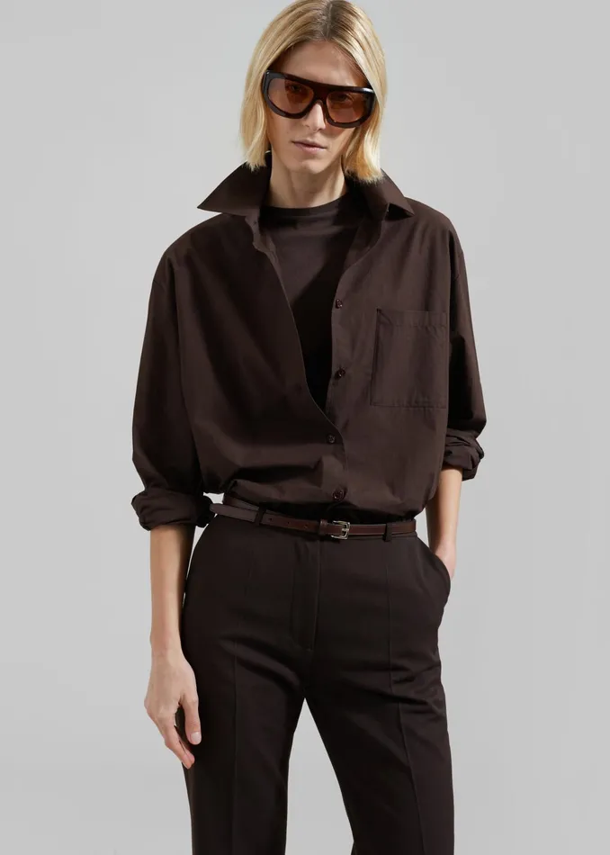 The Frankie Shop Bottoms Lyra Flared Pants 8211 Brown 8211 Women