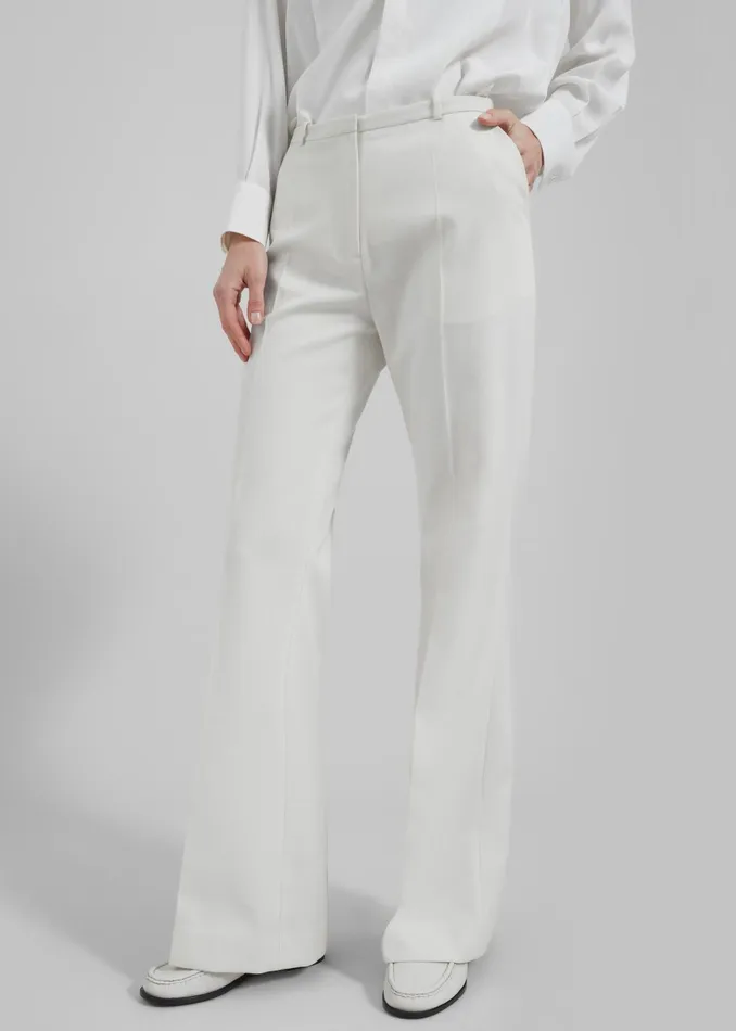 The Frankie Shop Bottoms Lyra Flared Pants 8211 White 8211 Women