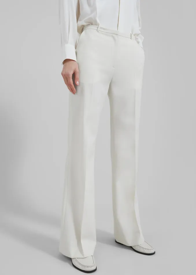 The Frankie Shop Bottoms Lyra Flared Pants 8211 White 8211 Women