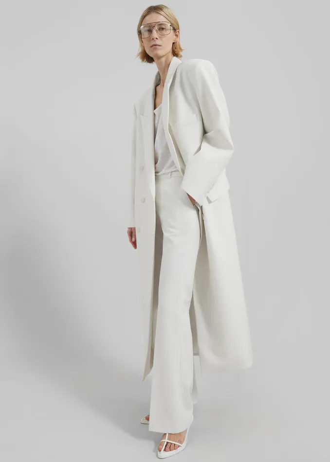 The Frankie Shop Bottoms Lyra Flared Pants 8211 White 8211 Women