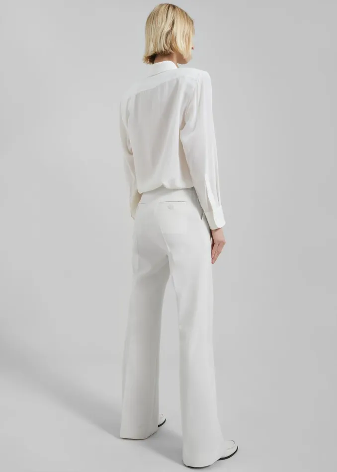 The Frankie Shop Bottoms Lyra Flared Pants 8211 White 8211 Women