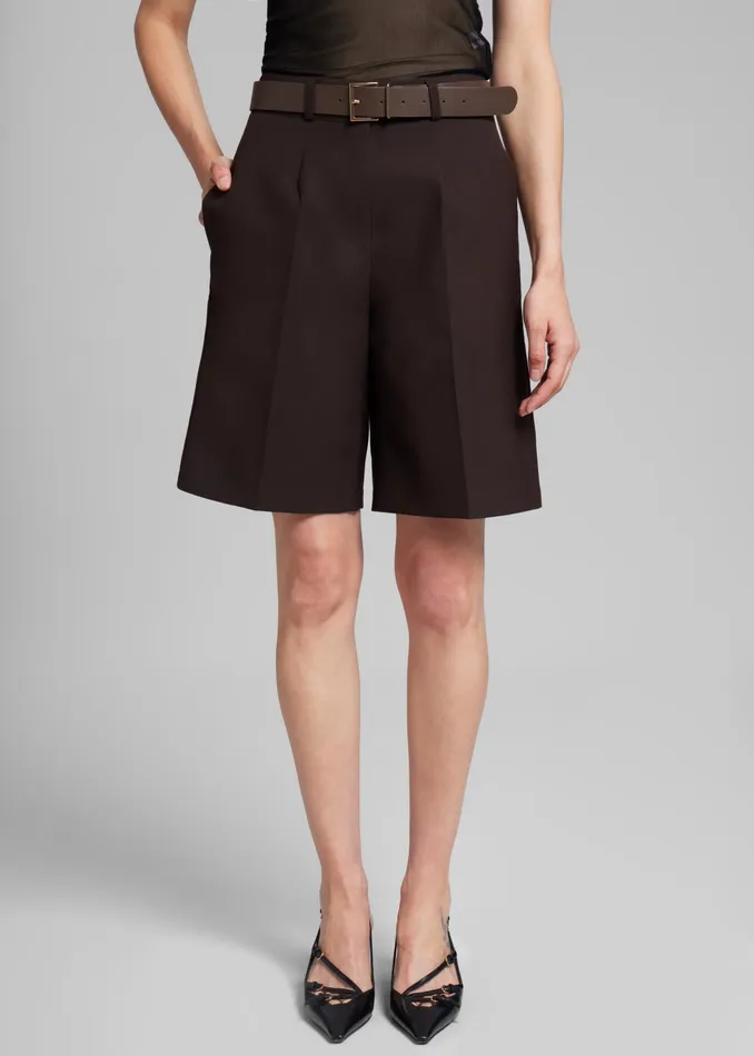 The Frankie Shop Bottoms Maura Bermuda Shorts 8211 Brown 8211 Women