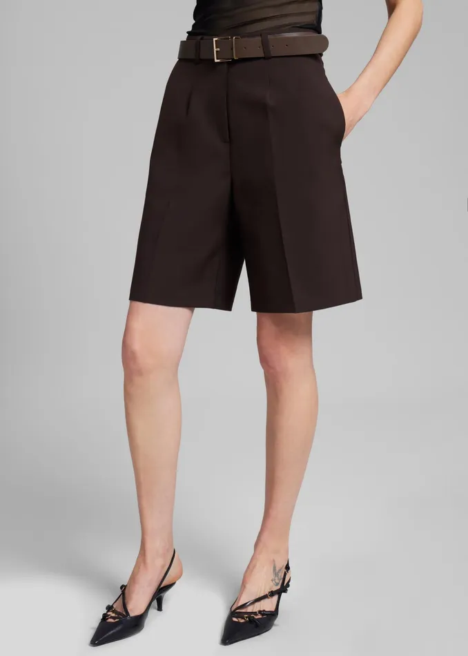 The Frankie Shop Bottoms Maura Bermuda Shorts 8211 Brown 8211 Women