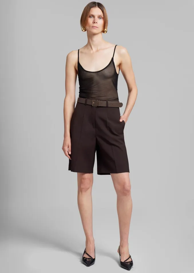 The Frankie Shop Bottoms Maura Bermuda Shorts 8211 Brown 8211 Women
