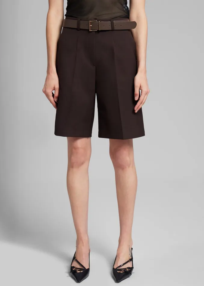 The Frankie Shop Bottoms Maura Bermuda Shorts 8211 Brown 8211 Women