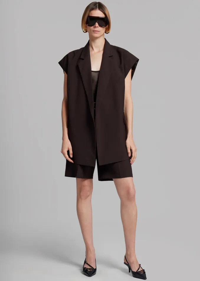 The Frankie Shop Bottoms Maura Bermuda Shorts 8211 Brown 8211 Women