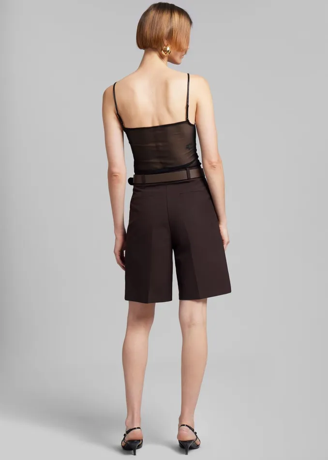 The Frankie Shop Bottoms Maura Bermuda Shorts 8211 Brown 8211 Women