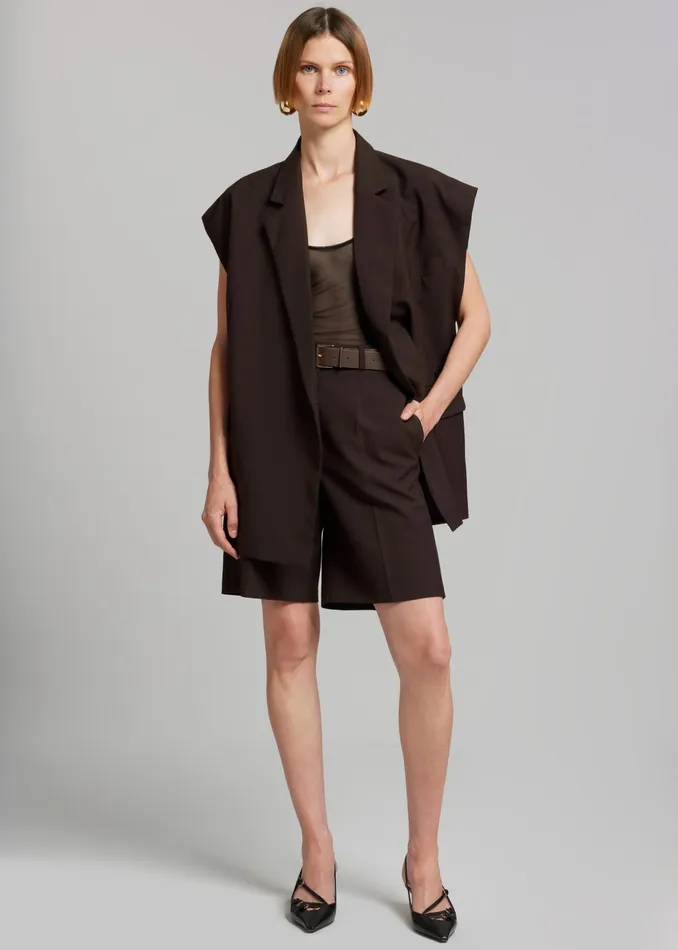 The Frankie Shop Bottoms Maura Bermuda Shorts 8211 Brown 8211 Women