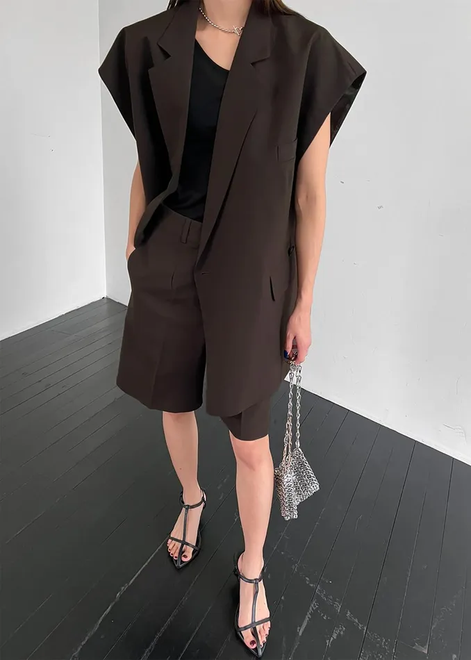 The Frankie Shop Bottoms Maura Bermuda Shorts 8211 Brown 8211 Women