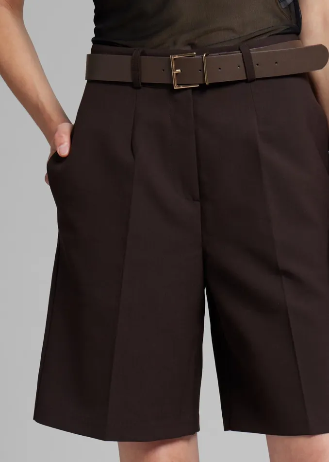 The Frankie Shop Bottoms Maura Bermuda Shorts 8211 Brown 8211 Women