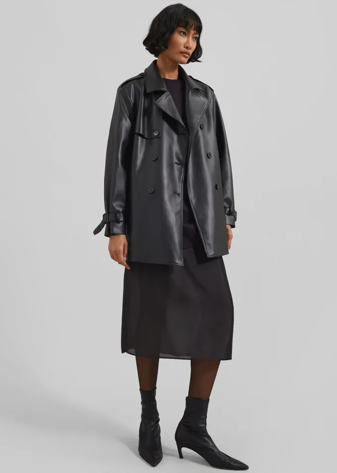 The Frankie Shop Bottoms Naya Sheer Organza Midi Skirt 8211 Black 8211 Women