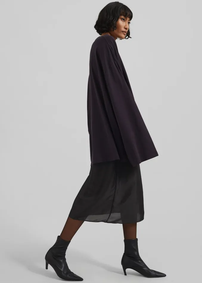The Frankie Shop Bottoms Naya Sheer Organza Midi Skirt 8211 Black 8211 Women