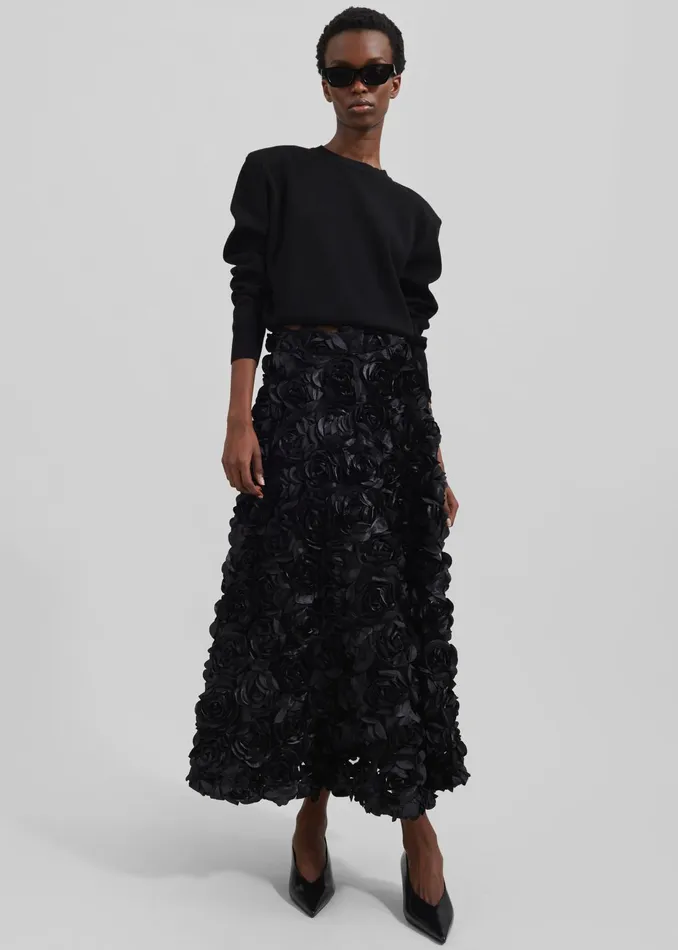 The Frankie Shop Bottoms Rotate Maxi Sun Skirt 8211 Black 8211 Women