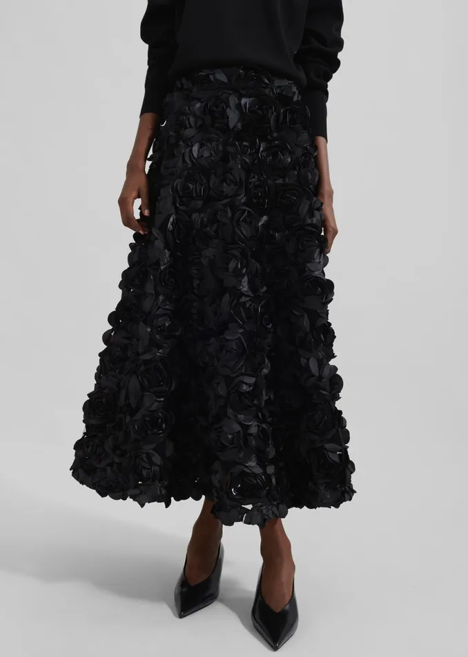 The Frankie Shop Bottoms Rotate Maxi Sun Skirt 8211 Black 8211 Women