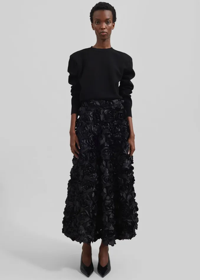 The Frankie Shop Bottoms Rotate Maxi Sun Skirt 8211 Black 8211 Women