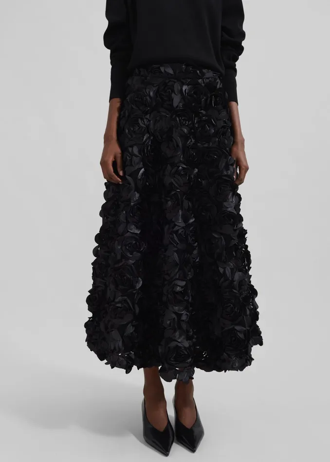 The Frankie Shop Bottoms Rotate Maxi Sun Skirt 8211 Black 8211 Women